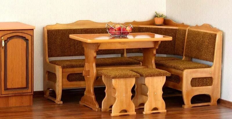 Кухонный уголок из дерева фото Кухонный уголок в интерьере маленькой кухни (50 фото)