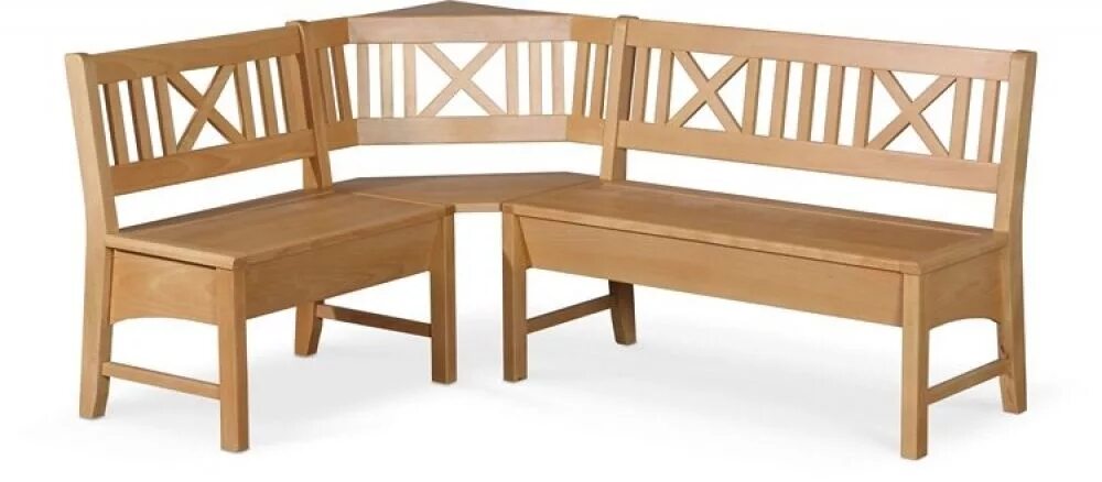 Кухонный уголок из дерева фото Уголок Berlin C цвет ольха Ширина 175 см Глубина 135 см Высота 87 см Глубина мес