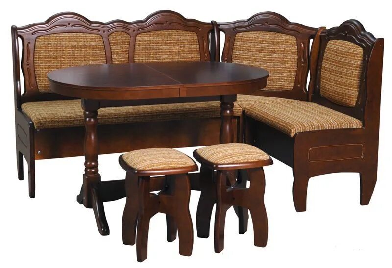 Кухонный уголок из дерева фото Кухонный комплект Престиж с табуретами по цене 38 700 руб - интернет магазин "Ма