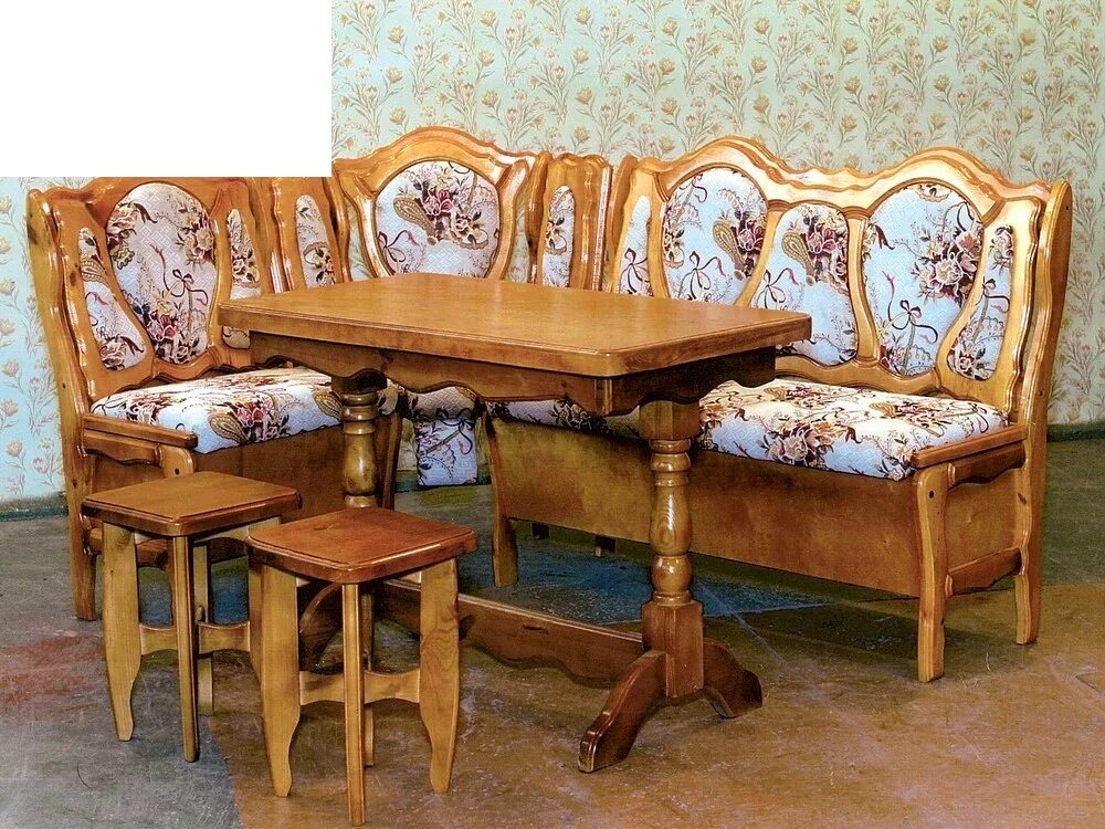 Кухонный уголок из дерева фото Кухонные уголки