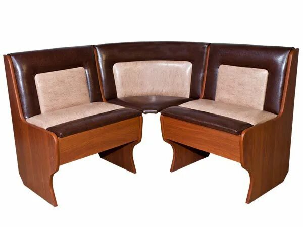 Кухонный уголок липецк фото КУ-4ВМ орех (иск.кожа) беж+дк беж