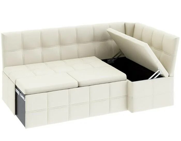 Кухонный уголок со спальным местом фото Кухонный уголок Домино кашемир крем купить в Краснодаре, гарантия лучшей цены, д