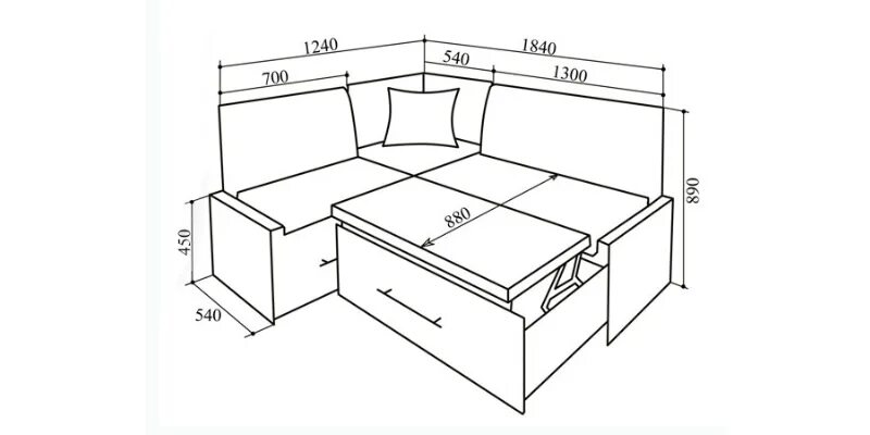 Кухонный уголок своими руками чертежи и схемы Мини-диваны в интерьере - Ладья
