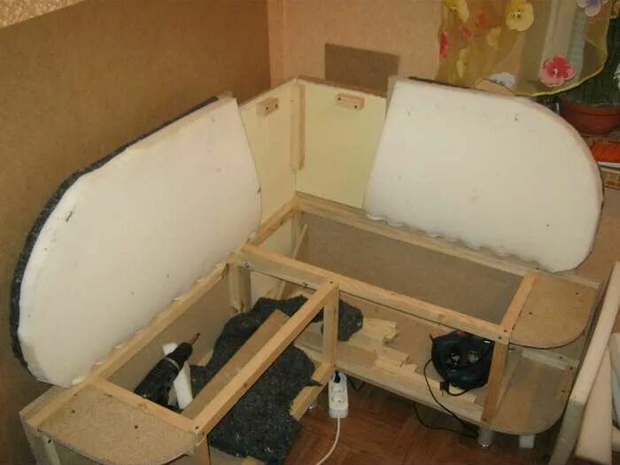 Кухонный уголок своими руками фото Кухонный уголок каркас