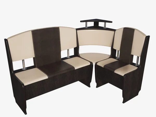 Кухонный уголок цена и фото Кухонный уголок София стандарт (скамья), (ш1000*г1500*в880мм), эко кожа беж/кори