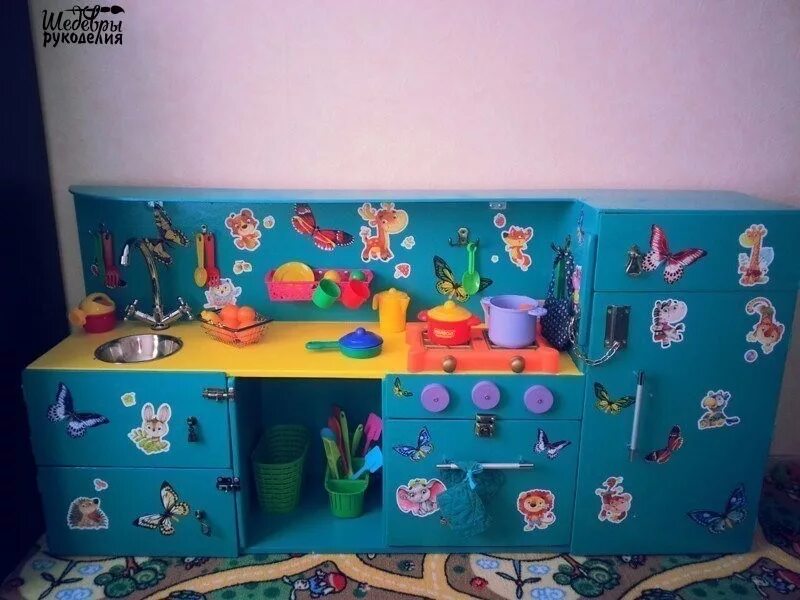 Кухонный уголок в детском саду оформление Кухня для дочки, сделанная папой.