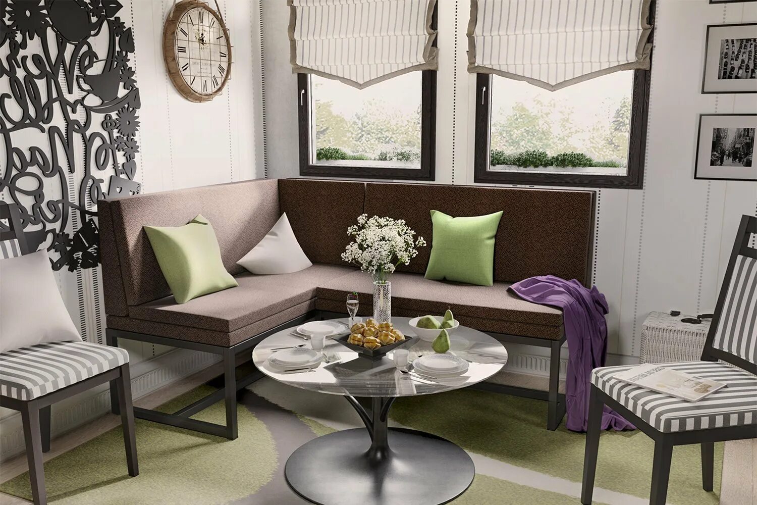 Кухонный уголок в интерьере Кухонный уголок Wicklow 165х86х120 см - купить по цене 19 999 рублей в интернет-