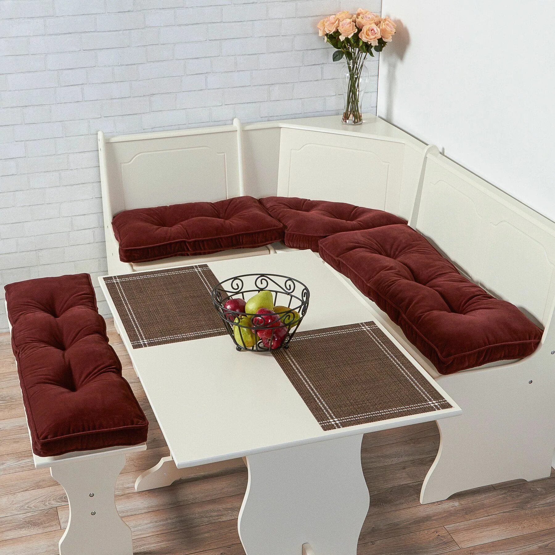 Кухонный уголок в интерьере кухни Kitchen Nook Cushion Set - Hyatt (4 pc) Nook cushion, Breakfast nook furniture, 