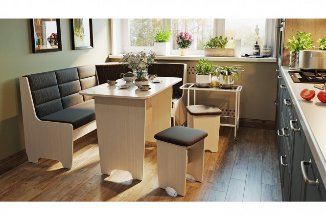 Кухонный уголок в интерьере кухни Кухонный уголок Техас исполнение 2 153.2х80х113.2 см - купить по цене 21 599 руб