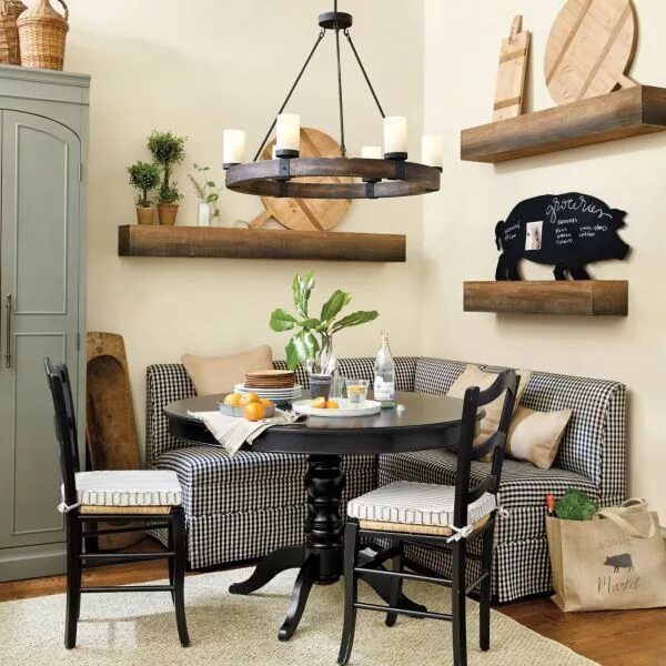 Кухонный уголок в стиле лофт Castelli Wood Shelf Dining room small, Minimalist dining room, Dining room booth