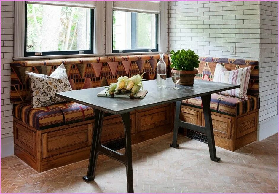 Кухонный уголок в стиле лофт Corner Breakfast Nook Table - Best Home Design Ideas Gallery Breakfast nook tabl