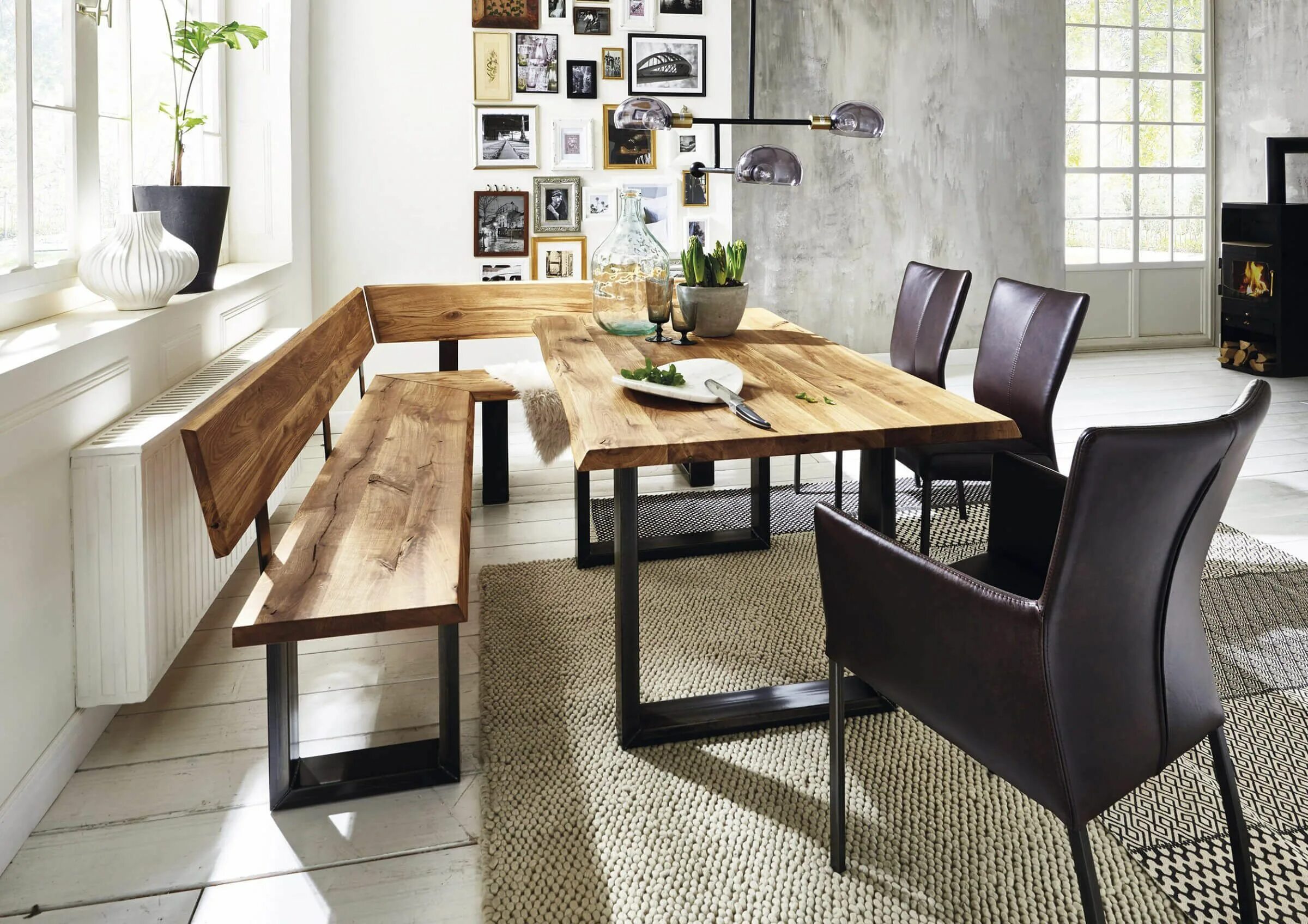 Кухонный уголок в стиле лофт Innatura Massivholzmöbel I Eckbank aus Massivholz INNATURA Massivholzmöbel & Nat