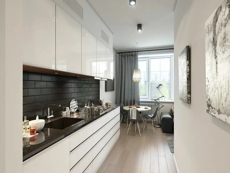 Кв 11 кв м дизайн фото A Super Small (40 square meter) Home - Architecture & Design Progetti di cucine,