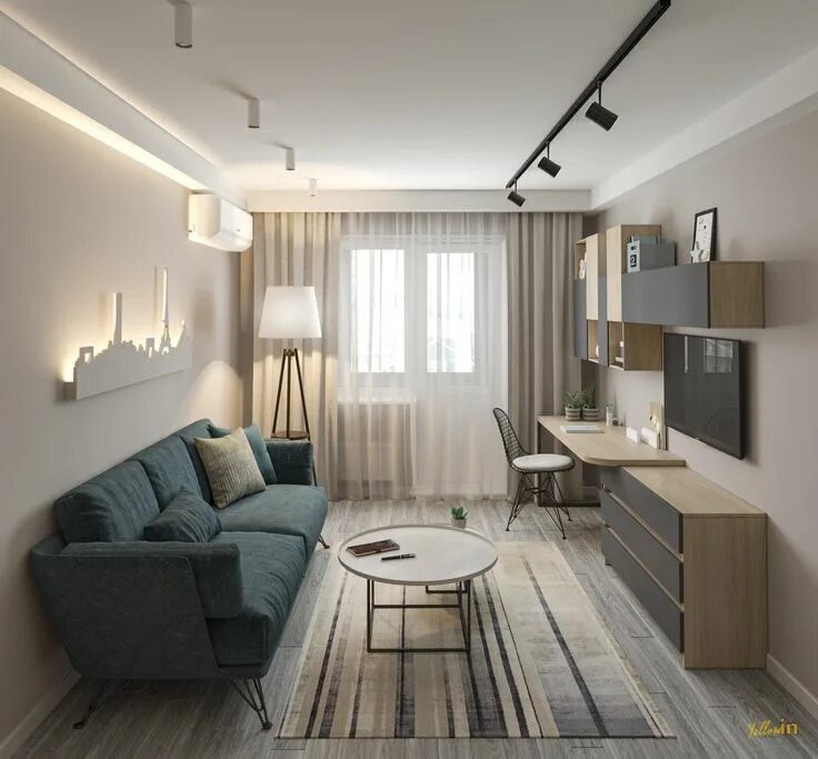 Кв 2 интерьер Pin on Ремонт.Комнаты Living room office combo, Home design living room, Apartme