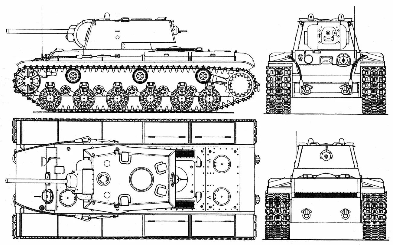 Кв 2 подключение KV-1 blueprint Blueprints, Paper tanks, Tanks military