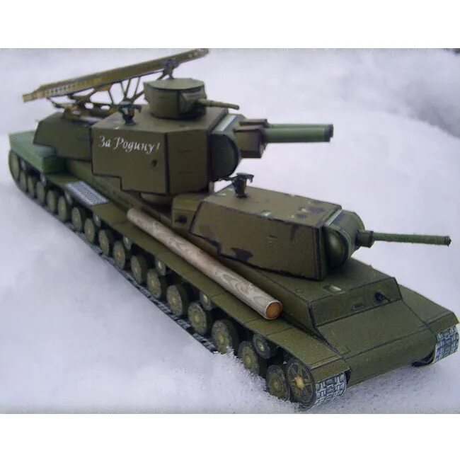 Кв 6 фото 3d Paper Model Tank 1:50 Scale World War Ii Soviet Union Kv-6 Heavy Tank Militar