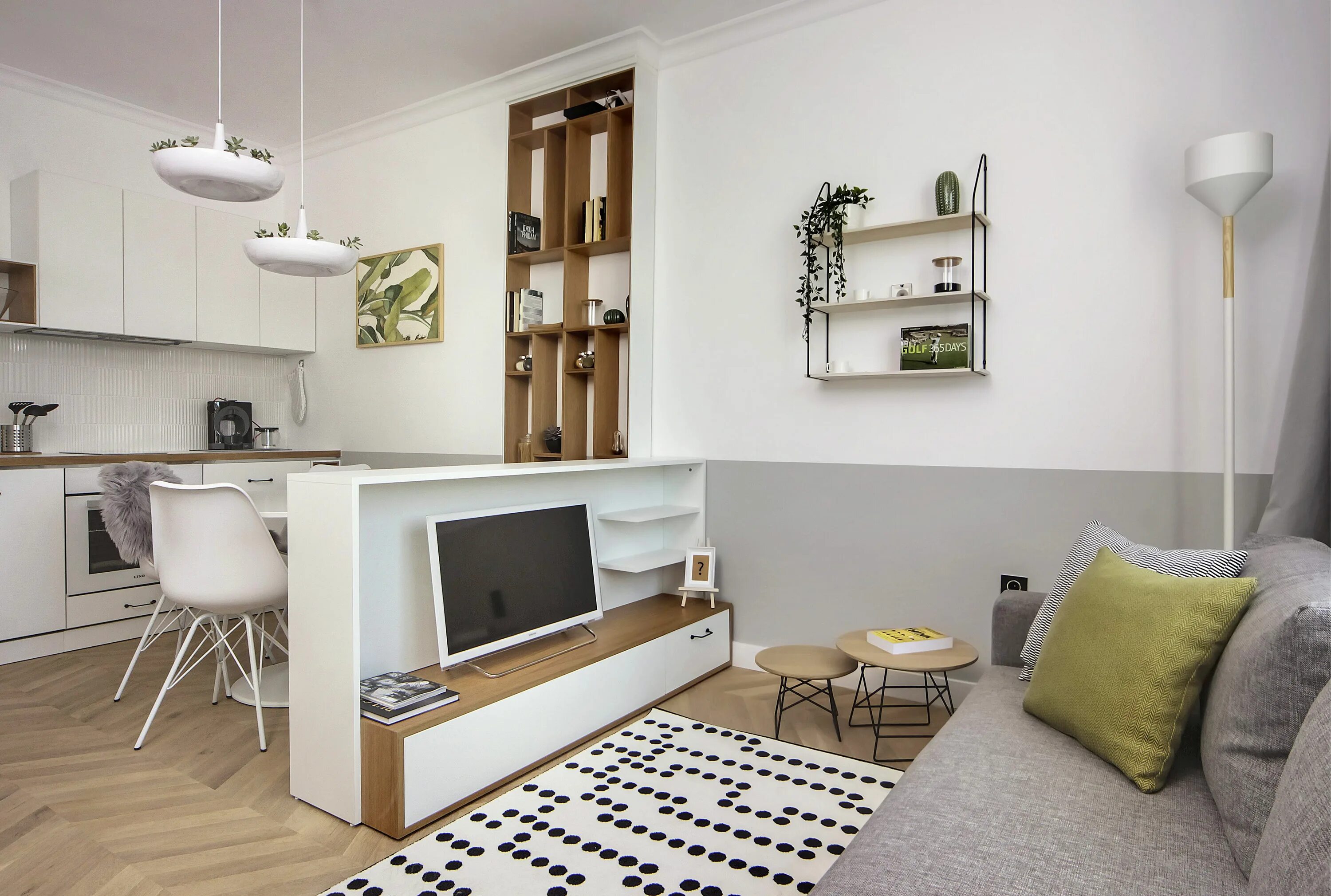 Кв дизайн интерьера Bright, practical, and minimalistic - an apartment of only 40 square meters!