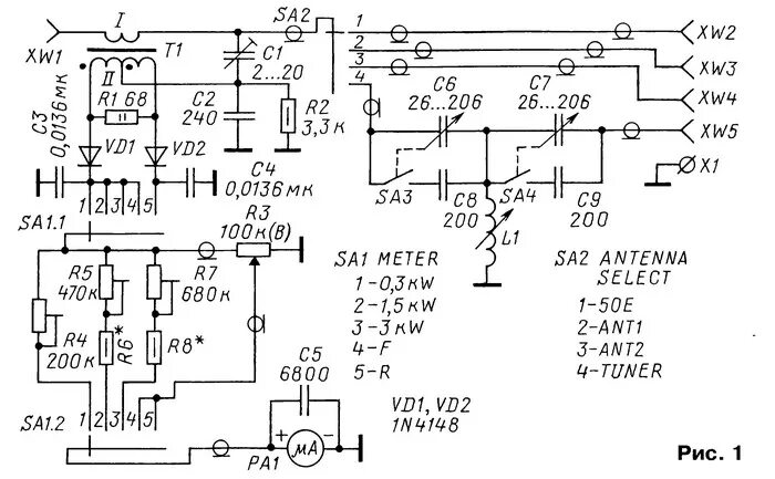 Кв тюнер своими руками схема Антенный тюнер