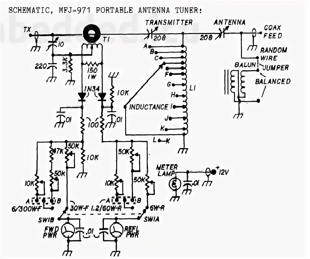 Кв тюнер своими руками схема Тюнер MFJ-971 изнутри - embedded.icu