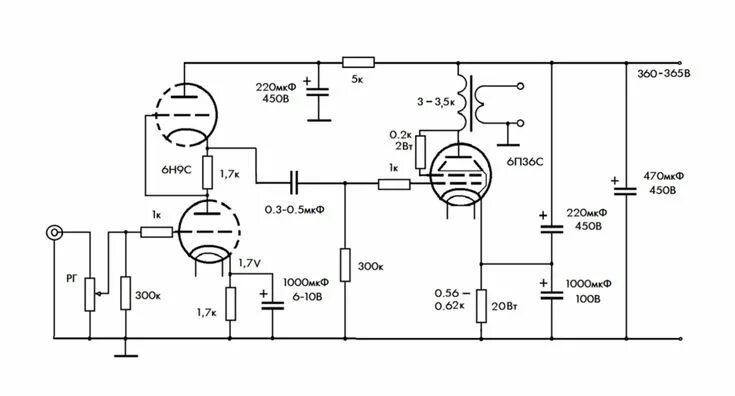 Кв усилитель на 6п36с схема Усилитель SE на 6П13С или 6П31С Варианты от Гэгэна УМЗЧ.РФ Усилитель, Принципиал
