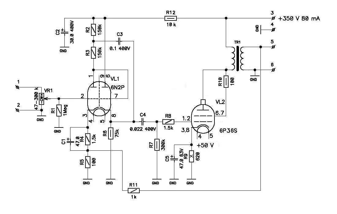 Кв усилитель на 6п36с схема Усилитель, Электроника, Электронная схема