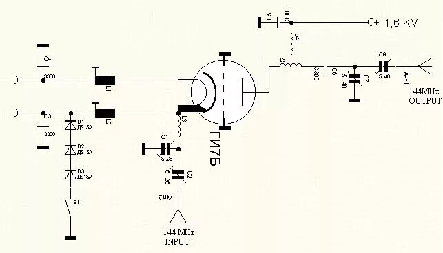 Кв усилитель на ги7б схема РА на ГИ7Б ( 144MHz