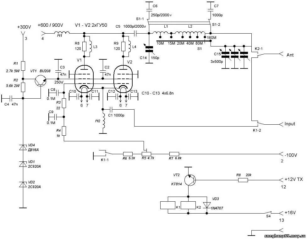 Кв усилитель на лампе гу 46 схема Контент STEN50 - Страница 89 - Форум по радиоэлектронике