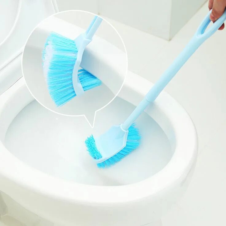 Квача для туалета фото Plastic Toilet Brush Double No Dead Ends Long Handle Bathroom Toilet Cleaning Br