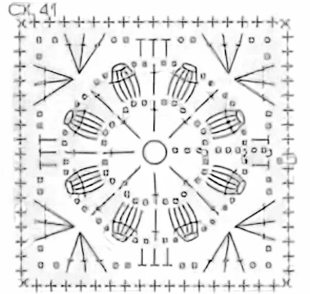 Квадрат бабушкин крючком вязать по схеме ромашка Плед из квадратных мотивов от Sara Huntington ♦ ️♦ ️♦ ️♦ ️♦ ️♦ Схема примерная 2023 В