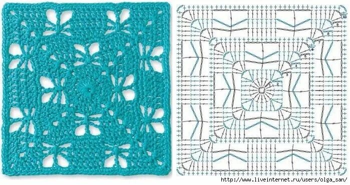 Квадрат крючком схемы фото Пин на доске вязаные квадраты