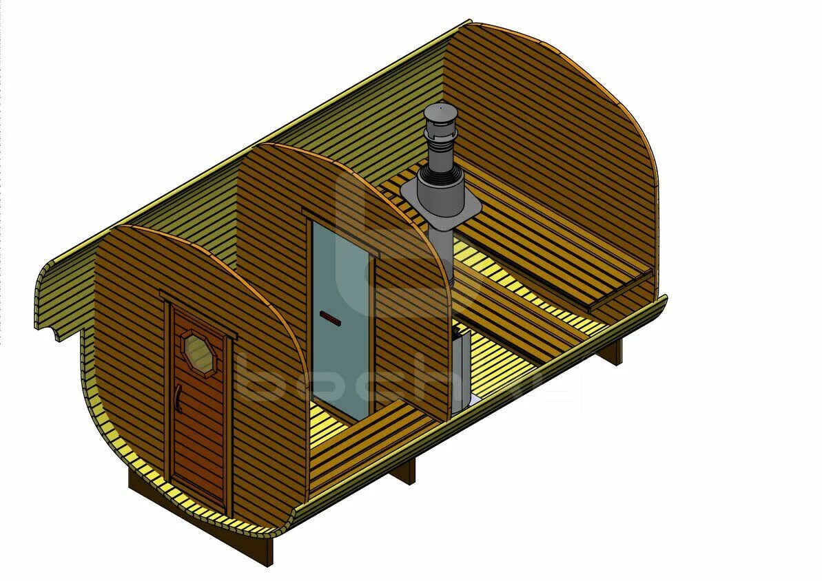Квадратная баня фото Баня-квадробочка "Супер-Люкс-XL" Bochky ®