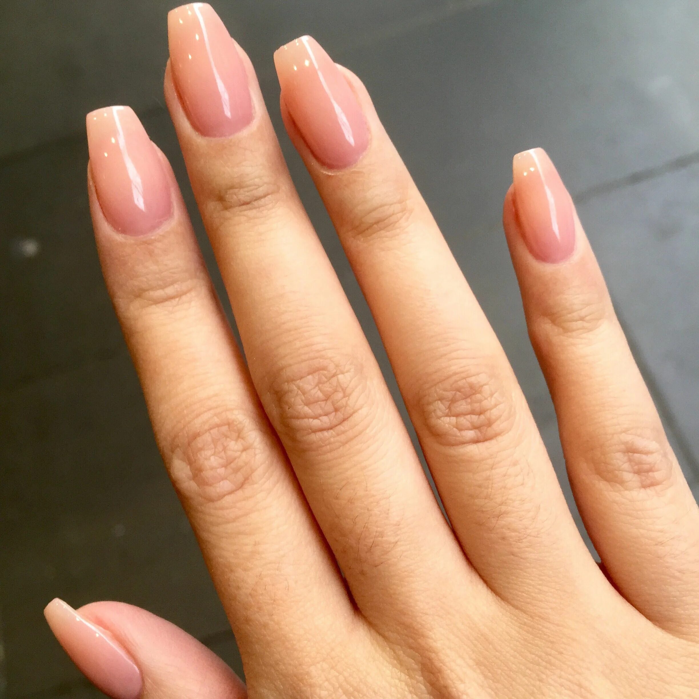 Квадратная форма ногтей фото Clear and natural #coffin shaped #nails Ballerina acrylic nails, Ballerina nails