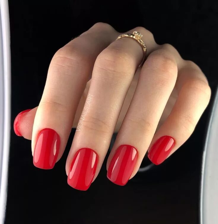 Квадратная форма ногтей красный маникюр 48 Stunning Red Acrylic Short Square Nails Design For Prom - Page 8 of 48 Square