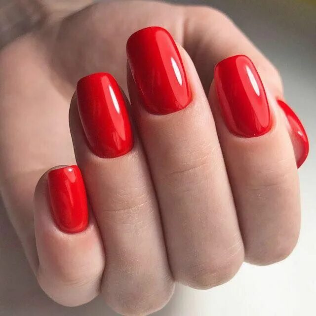 Квадратная форма ногтей красный маникюр 10 Tips para una manicura de acuerdo a la forma de tus manos Red nail designs, R