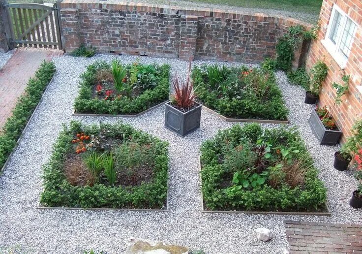 Квадратная клумба фото 15 Interesting Ideas for Landscaping Without Grass Parterre garden, Front garden