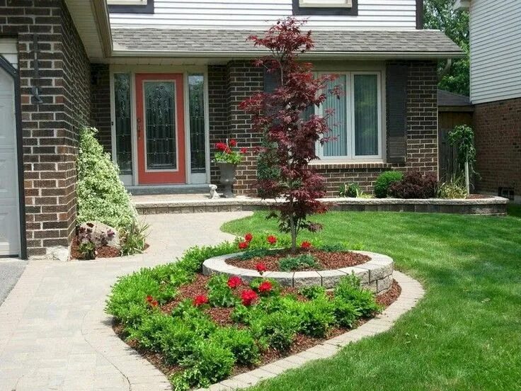 Квадратная клумба перед домом приемы оформления 30+ Lovely Frontyard Landscaping Design Ideas and Remodel For Summer #gardening 