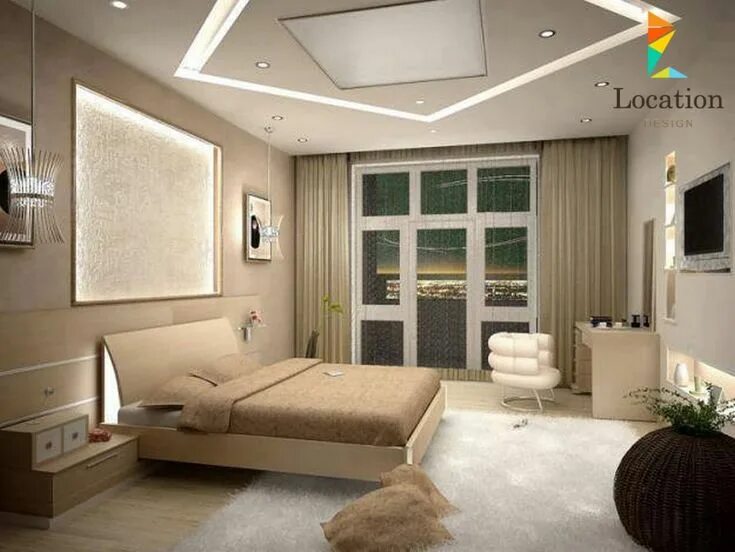 Квадратная комната спальня фото اجمل ألوان غرف نوم 2017 - 2018 للعرسان - لوكشين ديزين . نت Bedroom, Design, Inte