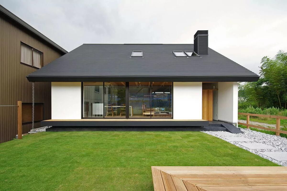 Квадратная крыша фото ボ-ド"wooden house"の ピ ン