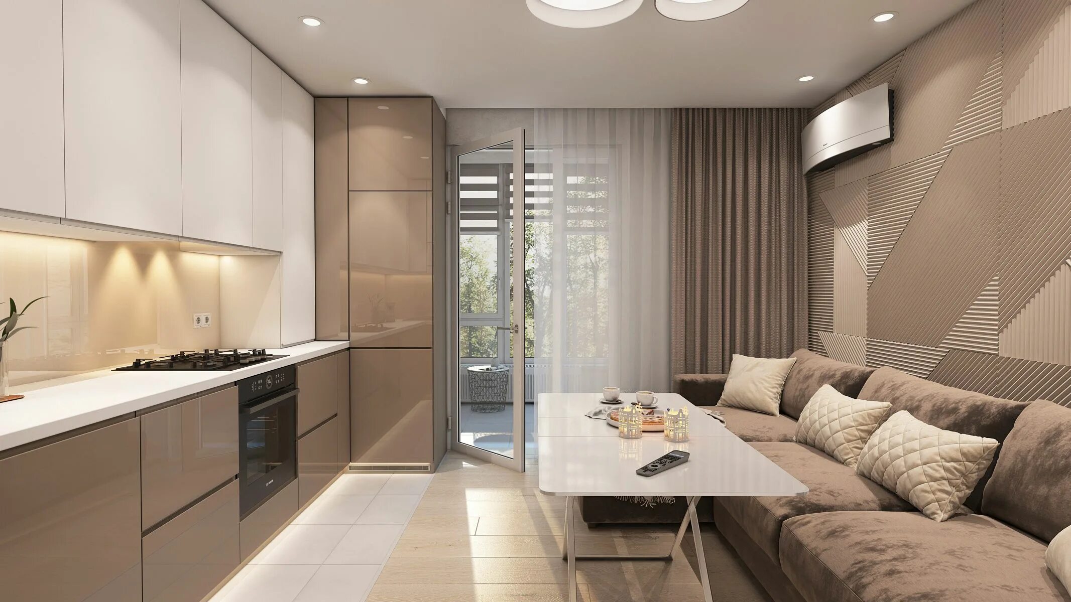 Квадратная кухня современный дизайн Kitchen in a modern style. Интерьер, Интерьер кухни, Дизайн