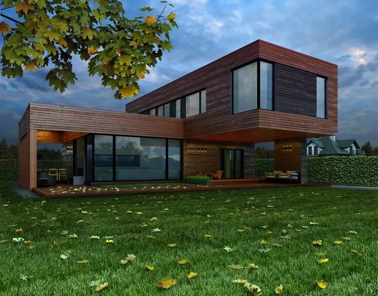 Квадратная с проекты фото country house 150m2 on Behance Modern architecture house, House designs exterior