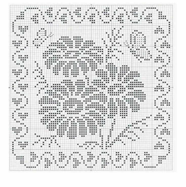Квадратная салфетка филейное вязание крючком схемы Pin by Marie Bílská on věci nejen na sebe Crochet patterns filet, Crochet pillow