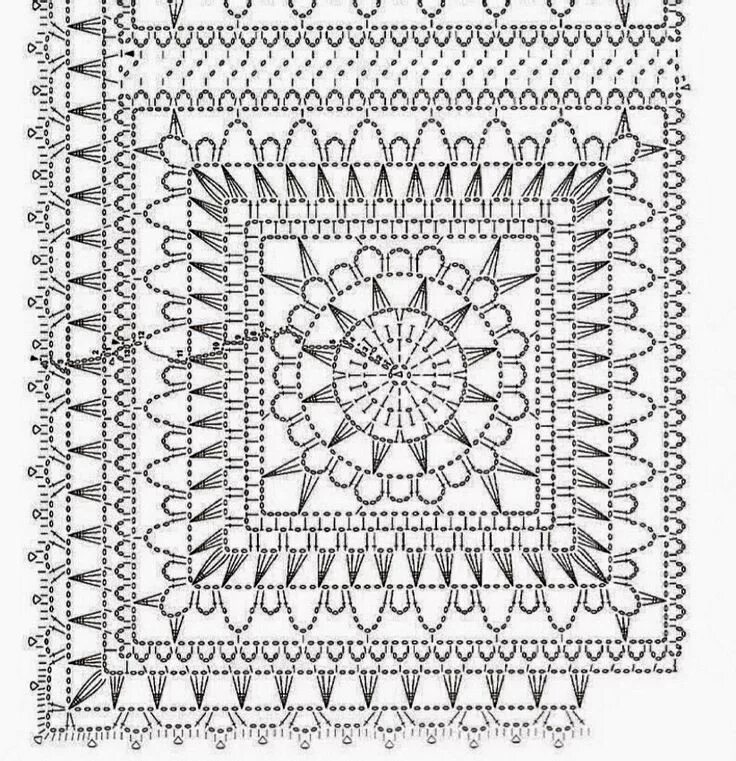 Квадратная салфетка крючком схема и описание Пин на доске квадратные мотивы Рукоделие, Узоры, Салфетки крючком