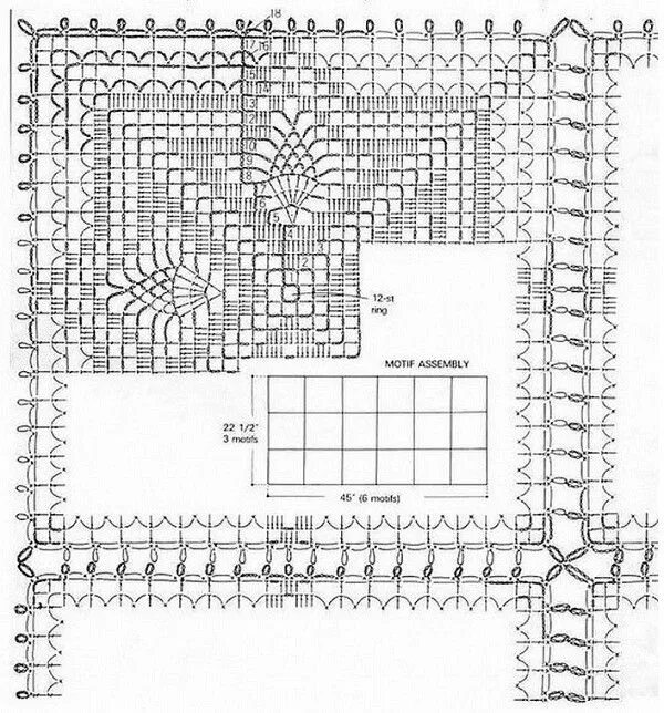 Квадратная скатерть крючком со схемами Скатерть крючком Интересный контент в группе ВЯЗАНИЕ КРЮЧКОМ, ДЕЛЮСЬ ОПЫТОМ,МОДЕ