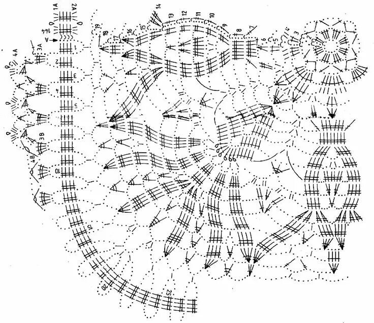 Квадратная скатерть крючком со схемами Салфетки-14. Квадратные - Страна Мам Crochet doily diagram, Crochet square patte