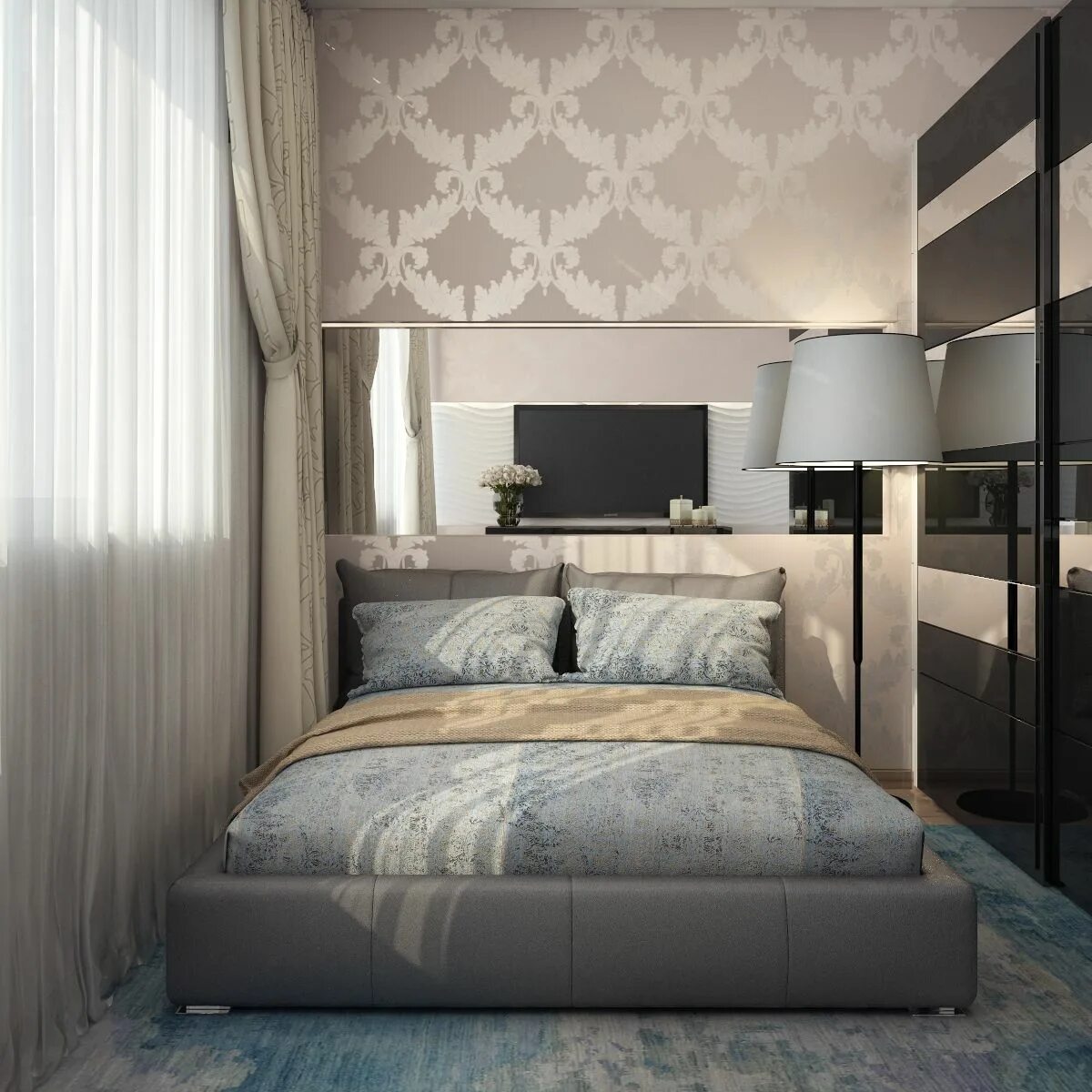 Квадратная спальня дизайн фото Маленькая и уютная спальня Bedroom design, Small bedroom, Bedroom inspirations