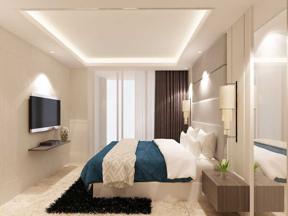 Квадратная спальня фото Jasa Desain Kamar Tidur Minimalis & Modern Terbaru 2024