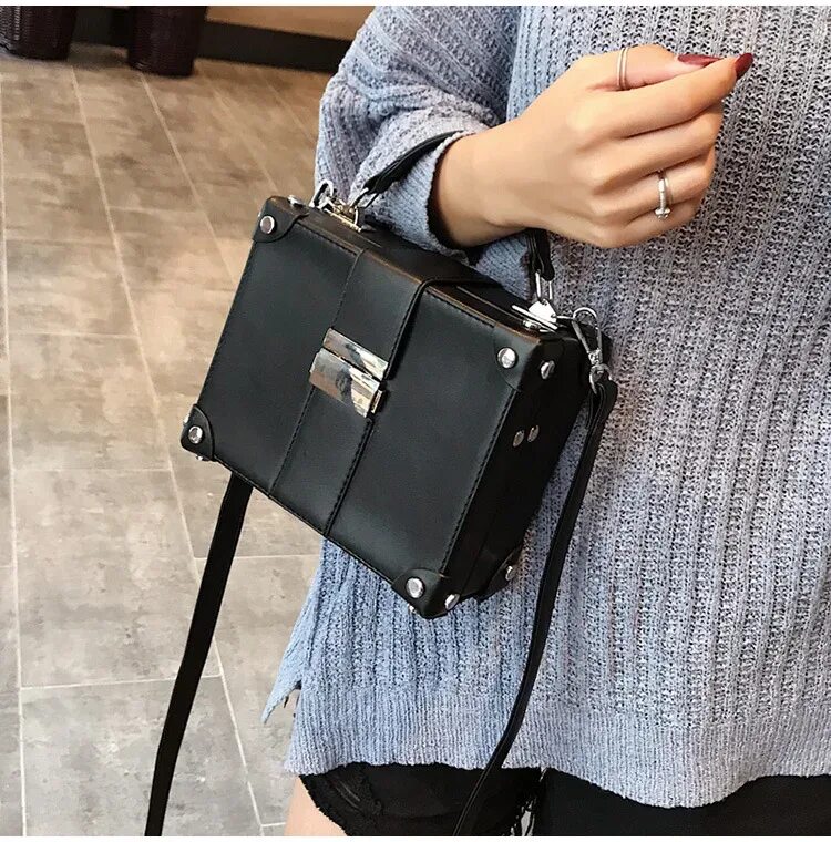 Квадратная сумка фото Women's Hard Stereoscopic Lady's Box Shape Shoulder Bag Small Square Brand Desig