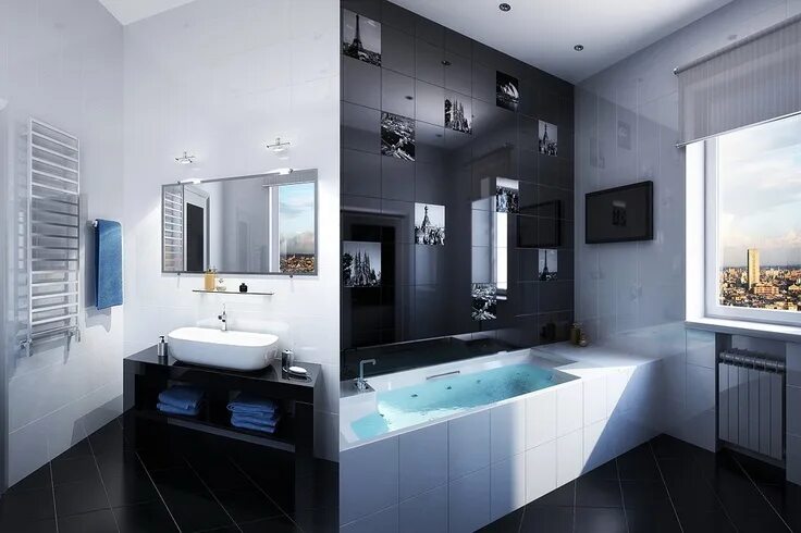 Квадратная ванна дизайн ванной комнаты Pin on Interior Interior, Bathroom, Bathtub