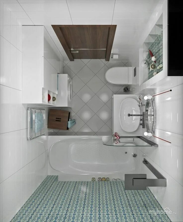 Квадратная ванна туалет фото Pin by Sakeranouar on Salle de bain Tiny house bathroom, Modern small bathrooms,