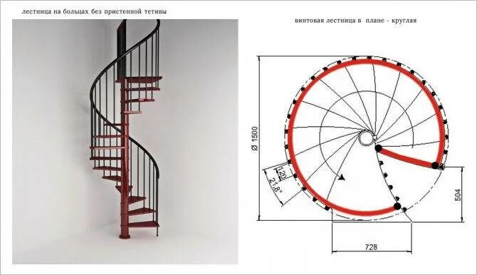 Квадратная винтовая лестница чертеж Винтовая лестница в доме на второй этаж: фото + чертежи